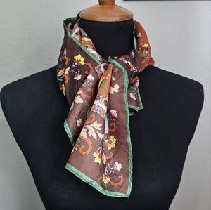 Vintage floral scarf earth tone st. Ramonse
